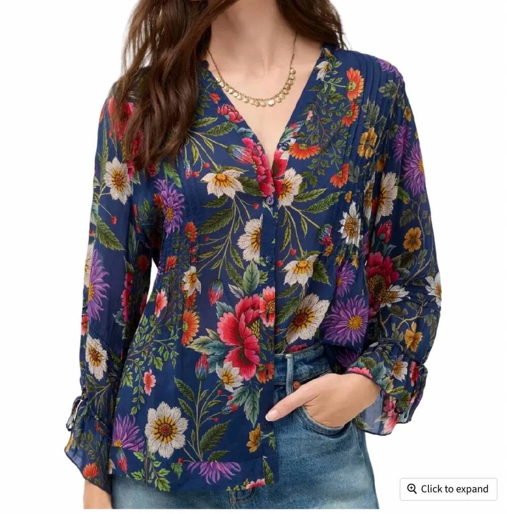 NEW JOHNNY WAS darmis long sleeve blouse in lilla
